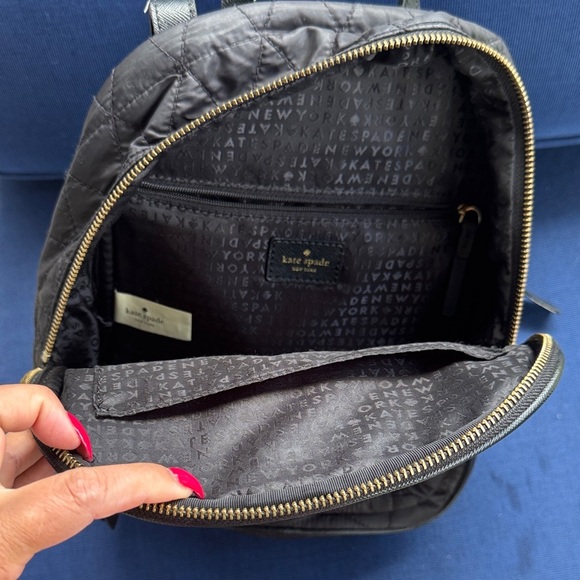 Kate Spade Black Quilted Bag with Gold Accents - Picture 9 of 11